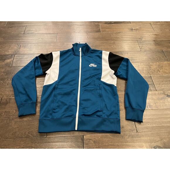 Nike Mens AIR Time 2.0 Basketball Turquoise Full Zip Jacket Size M 588812-393 - Picture 2 of 10